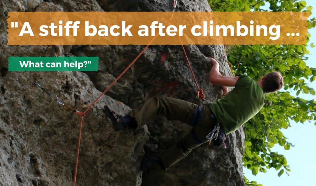 stiff back after climbing